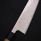 Gyuto AUS-10 Wellen Nickel Damast Büffelhorn und Magnolienholz Griff 210mm-[Musashi]-[Japan-Küchenmesser]