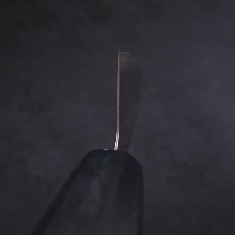 Gyuto AUS-10 Wellen-Nickel-Damast Dunkelblauer Urushi Griff 180mm-[Musashi]-[Japan-Küchenmesser]