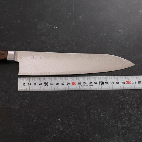 Gyuto AUS-10 Wellen-Nickel-Damast Westlicher Griff 210mm-[Musashi]-[Japan-Küchenmesser]