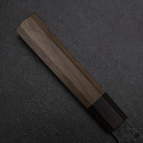 Gyuto AUS-8 Kurouchi Tsuchime Shitan Walnut Handle 200mm (7.9”)-[Musashi]-[Japan-Küchenmesser]