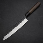 Gyuto AUS-8 Kurouchi Tsuchime Walnuss- und Rosenholz Griff 200mm-[Musashi]-[Japan-Küchenmesser]