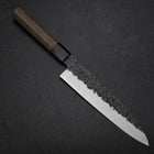 Gyuto AUS-8 Kurouchi Tsuchime Walnuss- und Rosenholz Griff 200mm-[Musashi]-[Japan-Küchenmesser]
