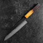 Gyuto AUS-8 Kurouchi Tsuchime Yaki Urushi Griff 200mm-[Musashi]-[Japan-Küchenmesser]