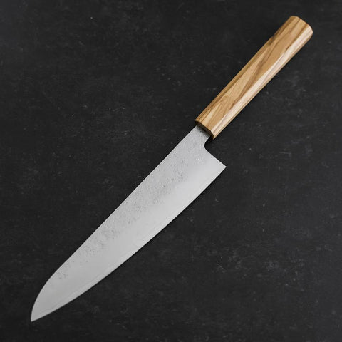 Gyuto AUS-8 Nashiji Olive Handle 195mm (7.7”)-[Musashi]-[Japan-Küchenmesser]