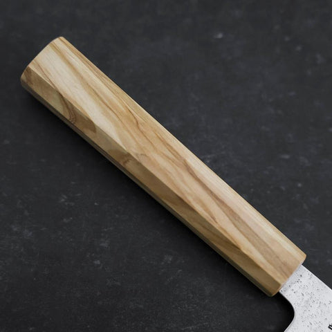 Gyuto AUS-8 Nashiji Olive Handle 195mm (7.7”)-[Musashi]-[Japan-Küchenmesser]