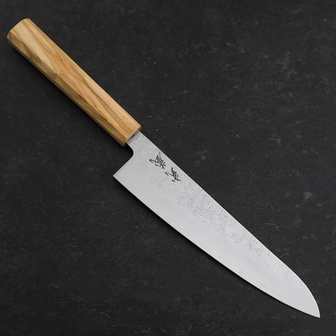 Gyuto AUS-8 Nashiji Olive Handle 195mm (7.7”)-[Musashi]-[Japan-Küchenmesser]