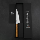Gyuto AUS-8 Nashiji Olivenholz Griff 150mm-[Musashi]-[Japan-Küchenmesser]
