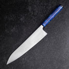 Gyuto AUS-8 Poliert Blauer Ozeanplastik Griff 210mm-[Musashi]-[Japan-Küchenmesser]