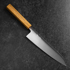 Gyuto AUS-8 Poliert Eichenholz Griff 210mm-[Musashi]-[Japan-Küchenmesser]