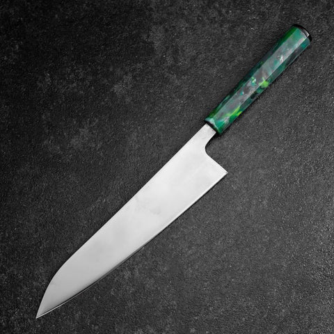 Gyuto AUS-8 Poliert Grüner Ozeanplastik Griff 210mm-[Musashi]-[Japan-Küchenmesser]