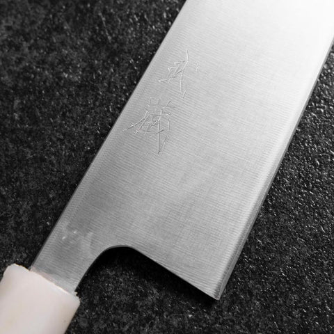 Gyuto AUS-8 Poliert Weiß-Blauer Ozeanplastik Griff 210mm-[Musashi]-[Japan-Küchenmesser]
