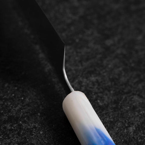 Gyuto AUS-8 Poliert Weiß-Blauer Ozeanplastik Griff 210mm-[Musashi]-[Japan-Küchenmesser]