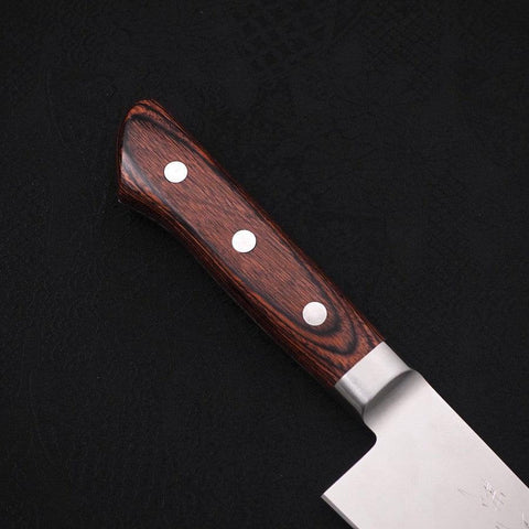 Gyuto AUS-8 Poliert Westlicher Griff Mahagoniholz 180mm-[Musashi]-[Japan-Küchenmesser]