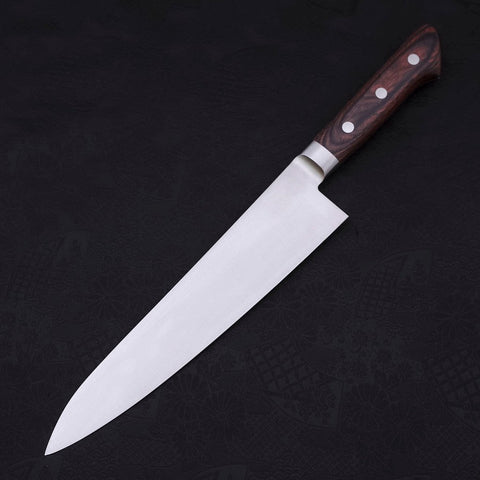 Gyuto AUS-8 Poliert Westlicher Mahagoniholz Griff 210mm-[Musashi]-[Japan-Küchenmesser]