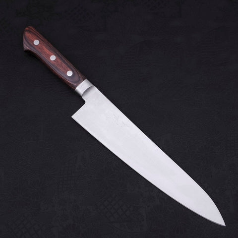 Gyuto AUS-8 Poliert Westlicher Mahagoniholz Griff 210mm-[Musashi]-[Japan-Küchenmesser]