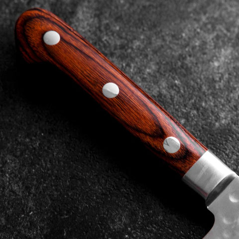 Gyuto AUS-8 Tsuchime Western Mahogany Handle 210mm (8.3”)-[Musashi]-[Japan-Küchenmesser]