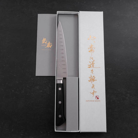 Gyuto Aogami-Super Edelstahlummantelung Suname Walnussholz Griff 210mm-[Musashi]-[Japan-Küchenmesser]