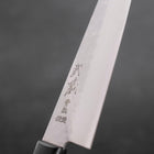 Gyuto Aogami Super Edelstahlummantelung Tsuchime Schwarzer Westlicher Griff 180mm-[Musashi]-[Japan-Küchenmesser]