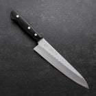 Gyuto Aogami Super Edelstahlummantelung Tsuchime Schwarzer Westlicher Griff 180mm-[Musashi]-[Japan-Küchenmesser]