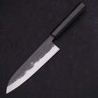 Gyuto Blue Steel #1 Kurouchi Buffalo Ebony Handle 180mm-[Musashi]-[Japan-Küchenmesser]