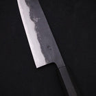 Gyuto Blue Steel #1 Kurouchi Buffalo Ebony Handle 180mm-[Musashi]-[Japan-Küchenmesser]