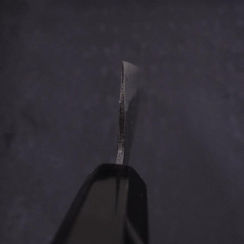 Gyuto Blue Steel #1 Kurouchi Buffalo Ebony Handle 180mm-[Musashi]-[Japan-Küchenmesser]