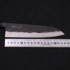 Gyuto Blue Steel #1 Kurouchi Buffalo Ebony Handle 180mm-[Musashi]-[Japan-Küchenmesser]