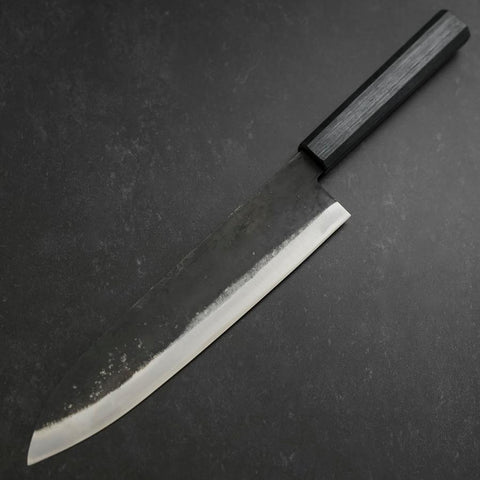 Gyuto Blue Steel #1 Kurouchi Dark Blue Urushi Handle 240mm (9.4”)-[Musashi]-[Japan-Küchenmesser]