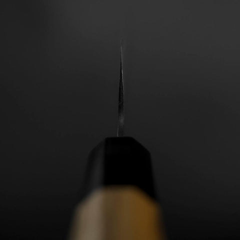 Gyuto Blue Steel #1 Kurouchi Edelstahlummantelung Walnussholz Griff 210mm-[Musashi]-[Japan-Küchenmesser]