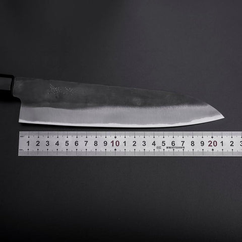 Gyuto Blue Steel #1 Kurouchi Edelstahlummantelung Walnussholz Griff 210mm-[Musashi]-[Japan-Küchenmesser]