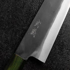 Gyuto Blue Steel #1 Kurouchi Grüner Urushi Griff 210mm-[Musashi]-[Japan-Küchenmesser]