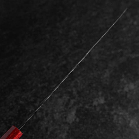 Gyuto Blue Steel #1 Kurouchi Roter Walnussholz Griff 240mm-[Musashi]-[Japan-Küchenmesser]