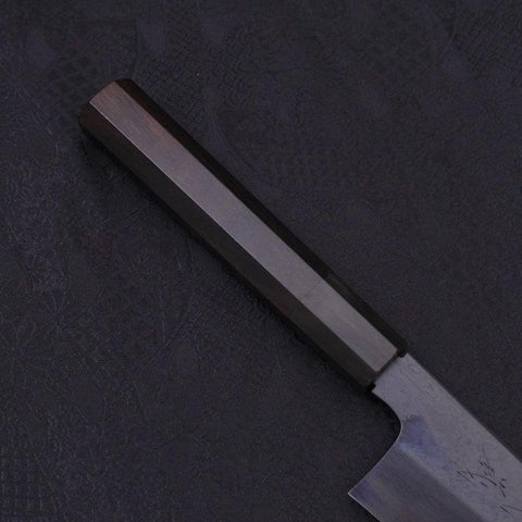 Gyuto Blue Steel #1 Kurozome Damast Büffelhorn und Ebenholz Griff 210mm-[Musashi]-[Japan-Küchenmesser]