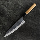 Gyuto Blue Steel #1 Nashiji Büffelhorn und Walnussholz Griff 210mm-[Musashi]-[Japan-Küchenmesser]