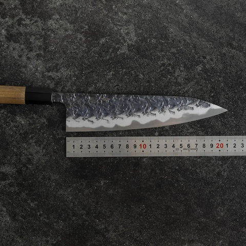 Gyuto Blue Steel #1 Nashiji Büffelhorn und Walnussholz Griff 210mm-[Musashi]-[Japan-Küchenmesser]
