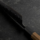 Gyuto Blue Steel #1 Nashiji Büffelhorn und Walnussholz Griff 210mm-[Musashi]-[Japan-Küchenmesser]