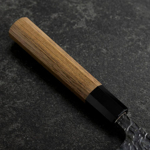 Gyuto Blue Steel #1 Nashiji Büffelhorn und Walnussholz Griff 210mm-[Musashi]-[Japan-Küchenmesser]