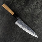Gyuto Blue Steel #1 Nashiji Büffelhorn und Walnussholz Griff 210mm-[Musashi]-[Japan-Küchenmesser]