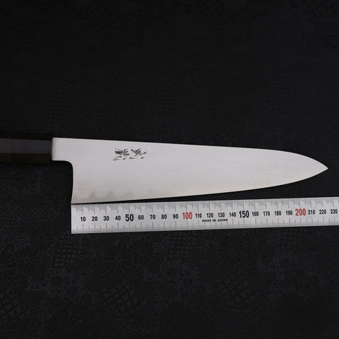 Gyuto Blue Steel #1 Suminagashi Buffalo Ebony Handle 240mm-[Musashi]-[Japan-Küchenmesser]