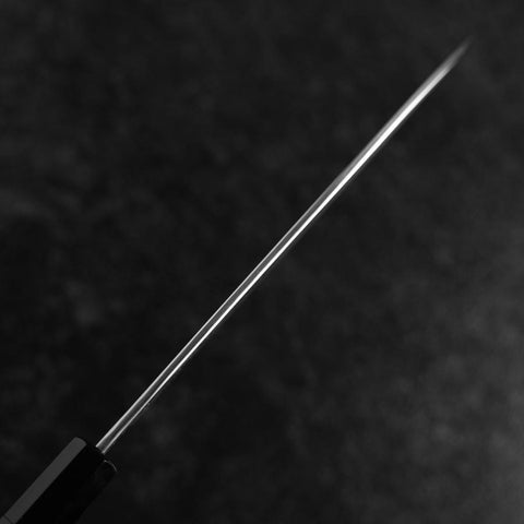 Gyuto Blue Steel #1 Suminagashi Büffelhorn und Ebenholz Griff 200mm-[Musashi]-[Japan-Küchenmesser]