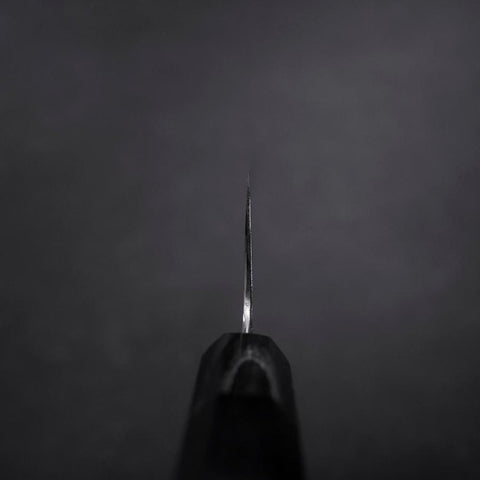 Gyuto Blue Steel #1 Suminagashi Büffelhorn und Ebenholz Griff 240mm-[Musashi]-[Japan-Küchenmesser]