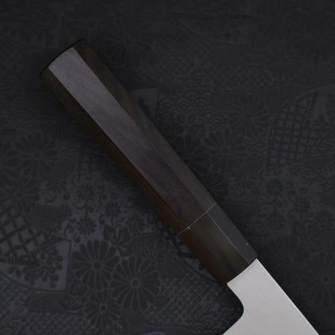 Gyuto Blue Steel #1 Suminagashi Büffelhorn und Ebenholz Griff 240mm-[Musashi]-[Japan-Küchenmesser]