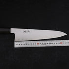 Gyuto Blue Steel #1 Suminagashi Büffelhorn und Ebenholz Griff 240mm-[Musashi]-[Japan-Küchenmesser]