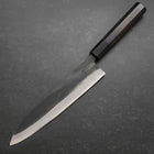 Gyuto Blue Steel #2 Chokin Kurouchi Sakura Fuji Buffalo Ebony Handle 210mm (8.3”)-[Musashi]-[Japan-Küchenmesser]