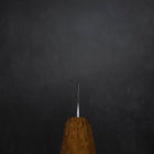 Gyuto Blue Steel #2 Edelstahlummantelung Poliert Eichenholz Griff 165mm-[Musashi]-[Japan-Küchenmesser]
