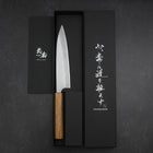 Gyuto Blue Steel #2 Edelstahlummantelung Poliert Eichenholz Griff 165mm-[Musashi]-[Japan-Küchenmesser]