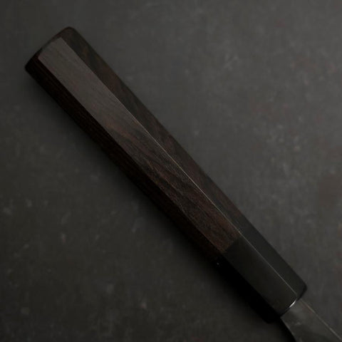 Gyuto Blue Steel #2 Kurouchi Buffalo Ebony Handle 210mm (8.3”)-[Musashi]-[Japan-Küchenmesser]