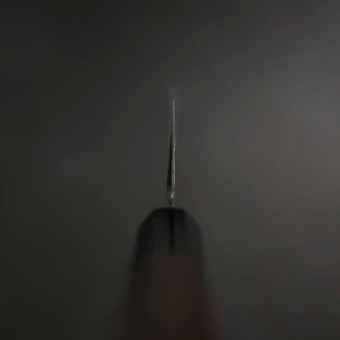 Gyuto Blue Steel #2 Kurouchi Büffelhorn und Ebenholz Griff 210mm-[Musashi]-[Japan-Küchenmesser]