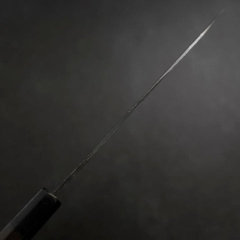 Gyuto Blue Steel #2 Kurouchi Büffelhorn und Ebenholz Griff 210mm-[Musashi]-[Japan-Küchenmesser]