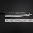 Gyuto Blue Steel #2 Kurouchi Büffelhorn und Magnolienholz Griff 210M-[Musashi]-[Japan-Küchenmesser]